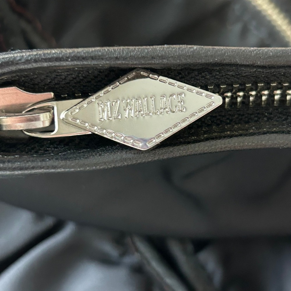 MZ Wallace Bianca Tote Bag Nylon Black Bedford Moto Satchel Crossbody with Pouch - Picture 9 of 16
